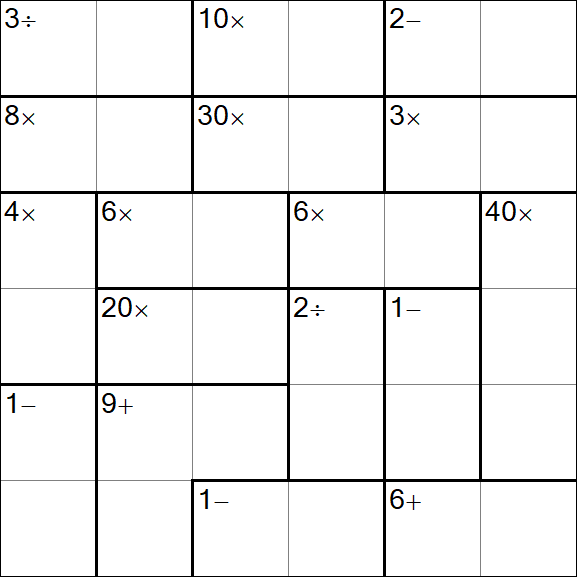 Calcudoku - Einfach