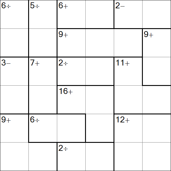 Calcudoku - Einfach