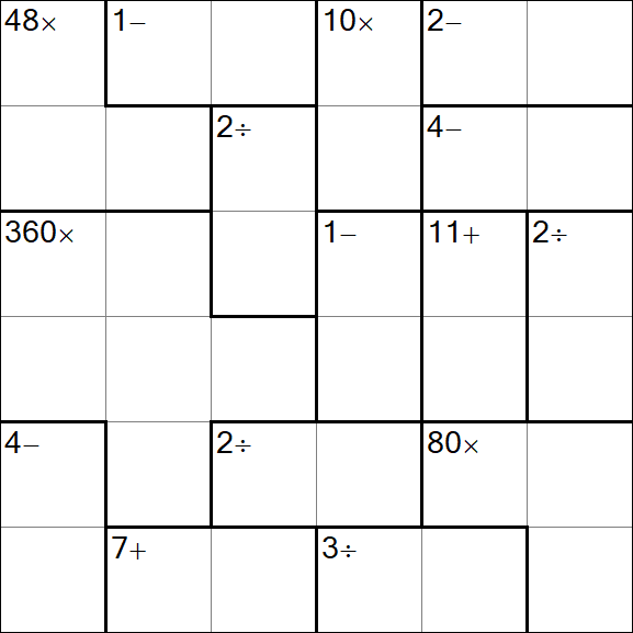 Calcudoku - Einfach