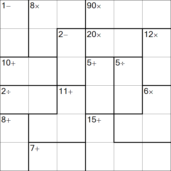 Calcudoku - Einfach