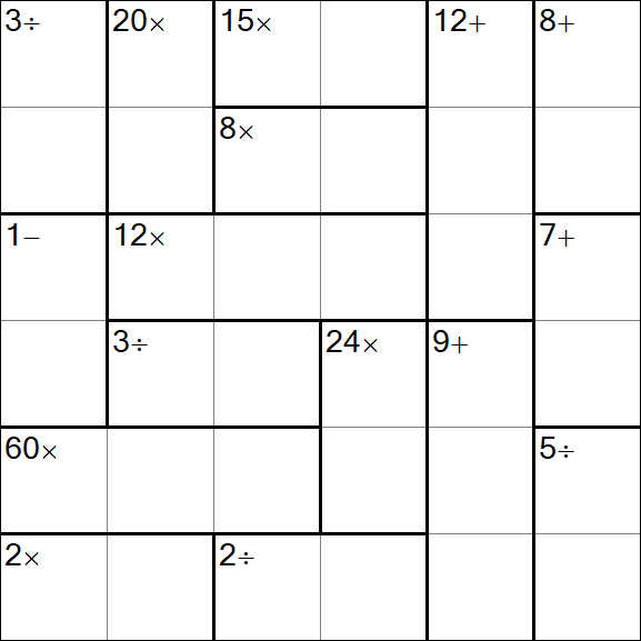 Calcudoku - Einfach