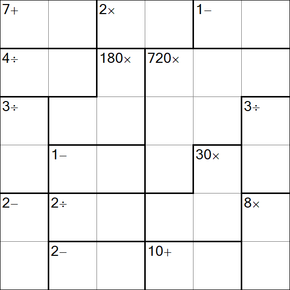 Calcudoku - Einfach