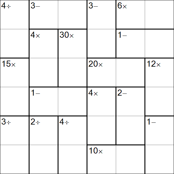 Calcudoku - Einfach