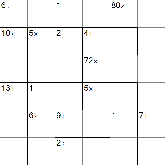 Calcudoku - Einfach