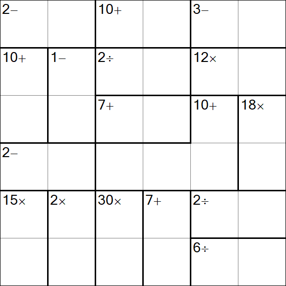 Calcudoku - Einfach