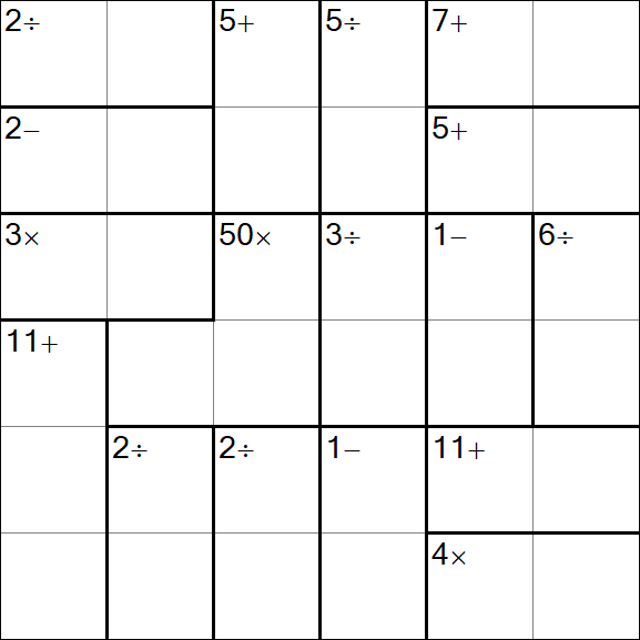 Calcudoku - Einfach