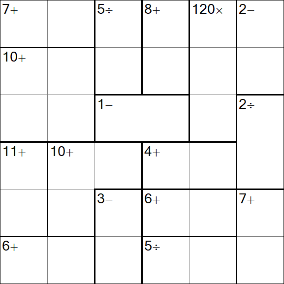 Calcudoku - Einfach