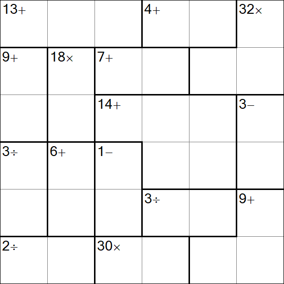 Calcudoku - Einfach