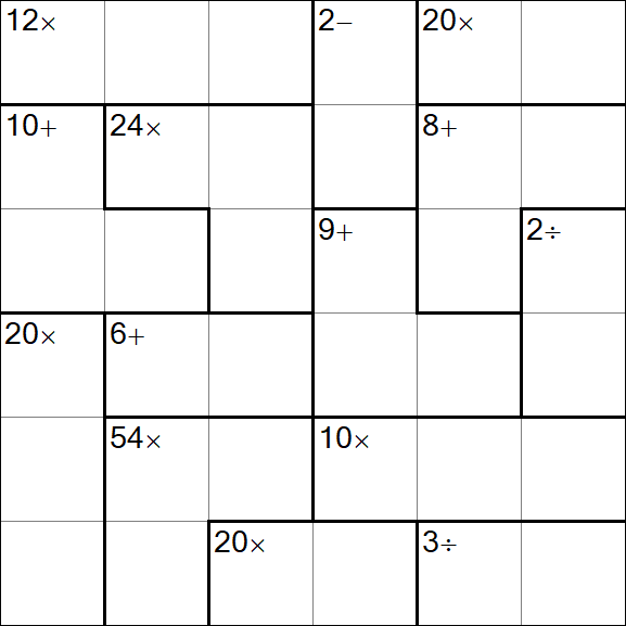 Calcudoku - Einfach
