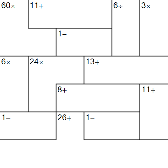 Calcudoku - Einfach