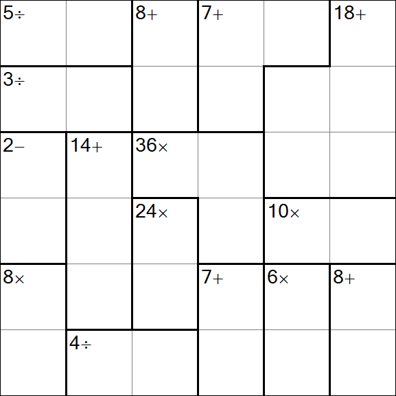 Calcudoku - Easy