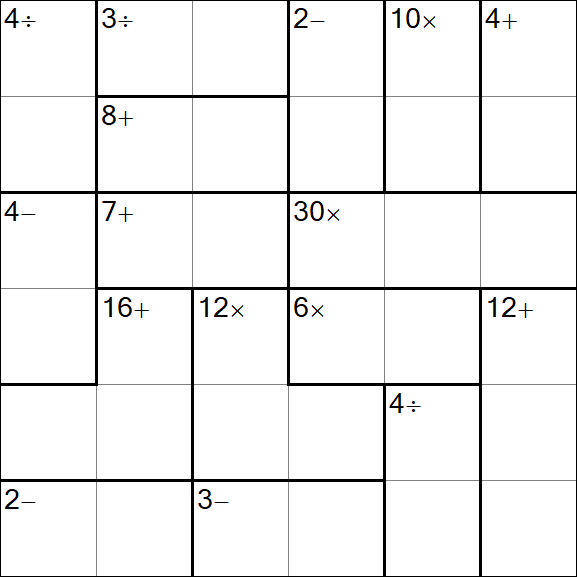 Calcudoku - Einfach