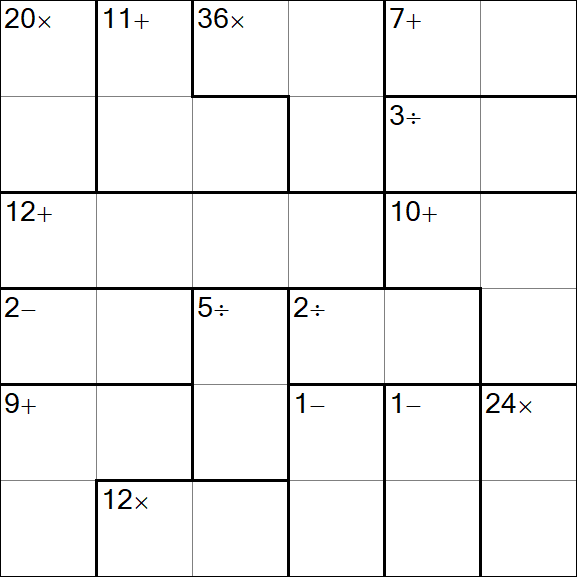 Calcudoku - Einfach