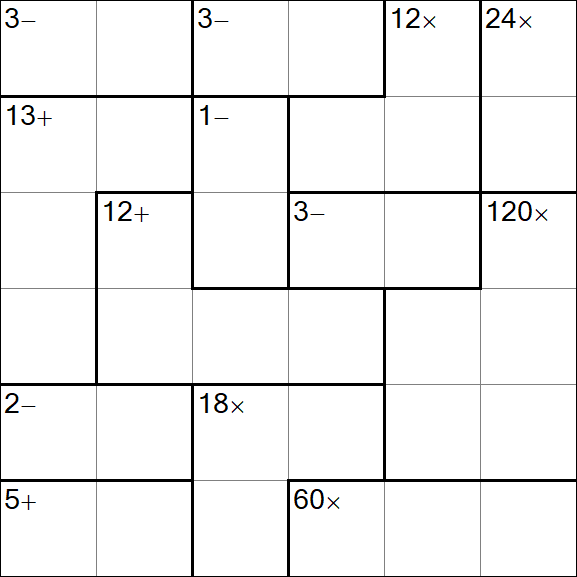 Calcudoku - Einfach