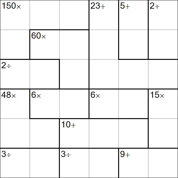 Calcudoku - Einfach