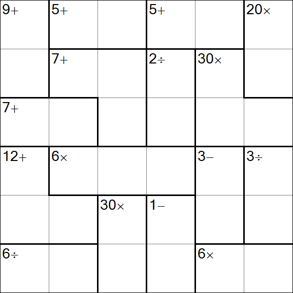 Calcudoku - Einfach