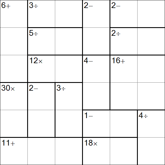 Calcudoku - Fácil