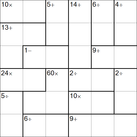 Calcudoku - Fácil