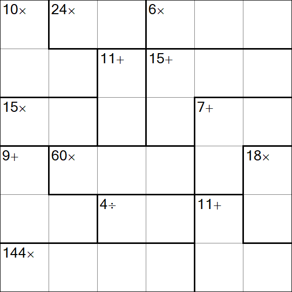 Calcudoku - Fácil
