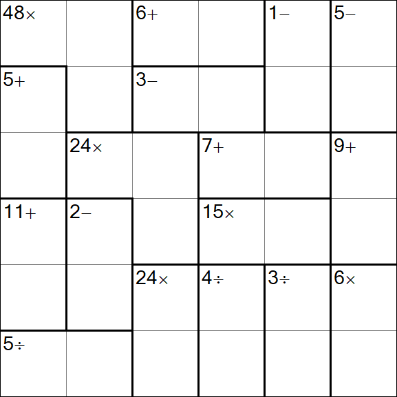 Calcudoku - Easy
