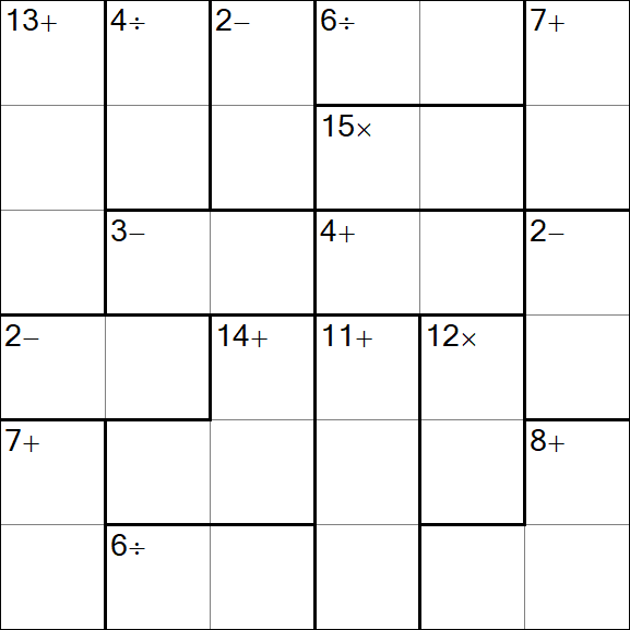 Calcudoku - Easy
