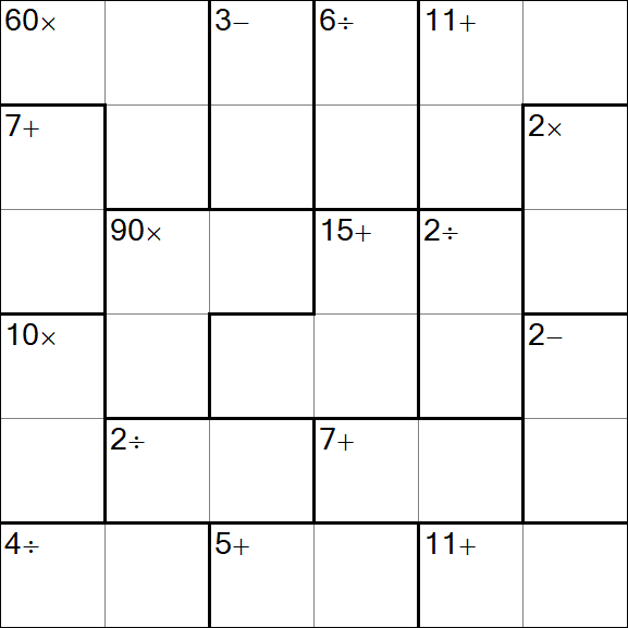 Calcudoku - Fácil