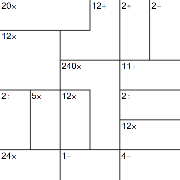 Calcudoku - Easy