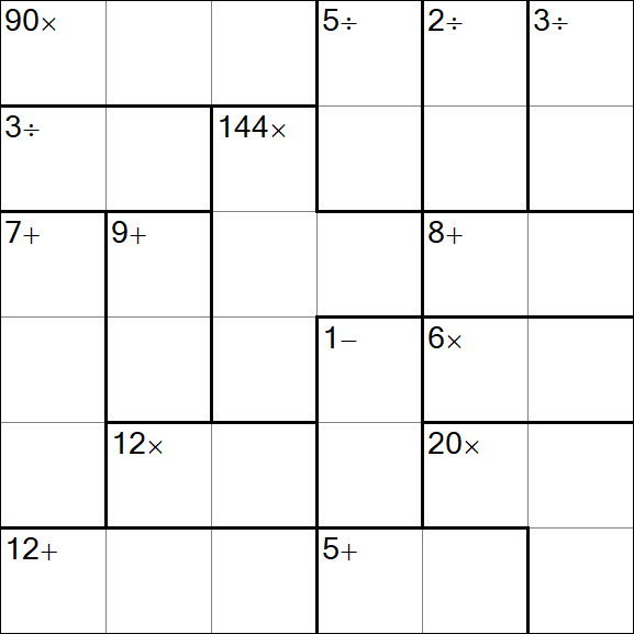 Calcudoku - Fácil
