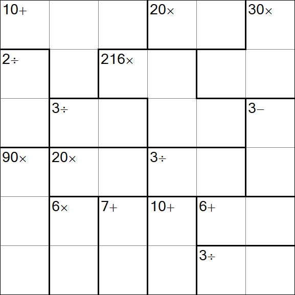 Calcudoku - Fácil