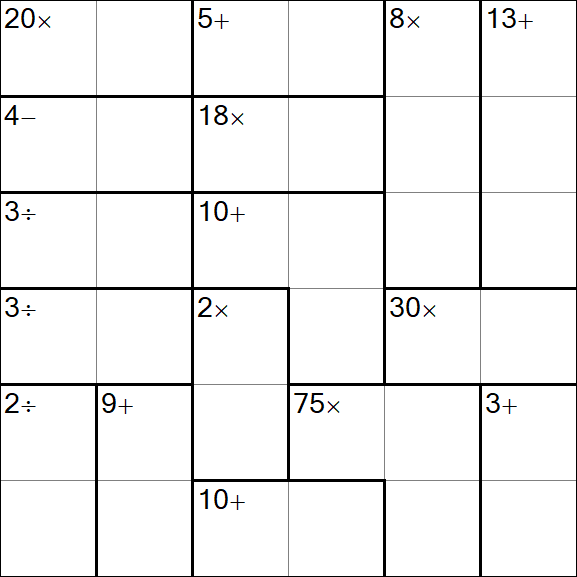 Calcudoku - Easy