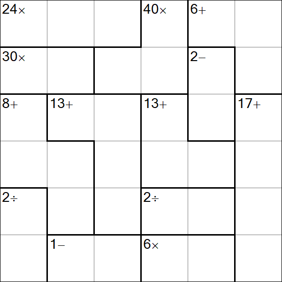 Calcudoku - Easy