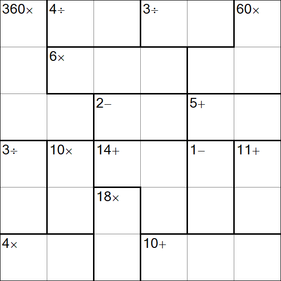 Calcudoku - Easy