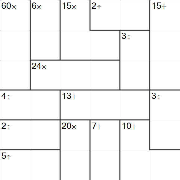 Calcudoku - Easy