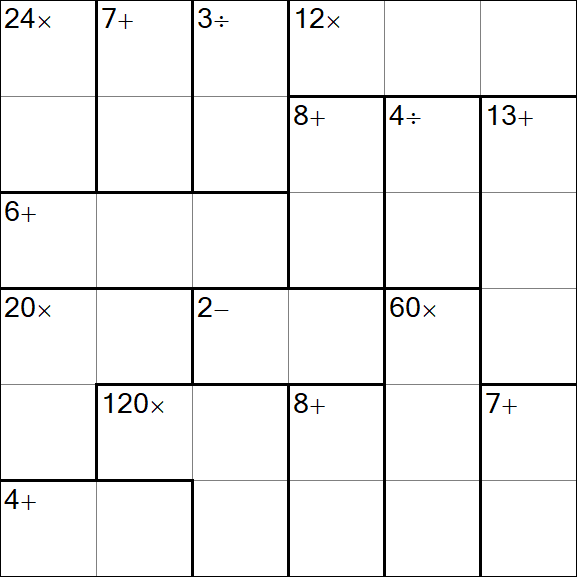 Calcudoku - Easy