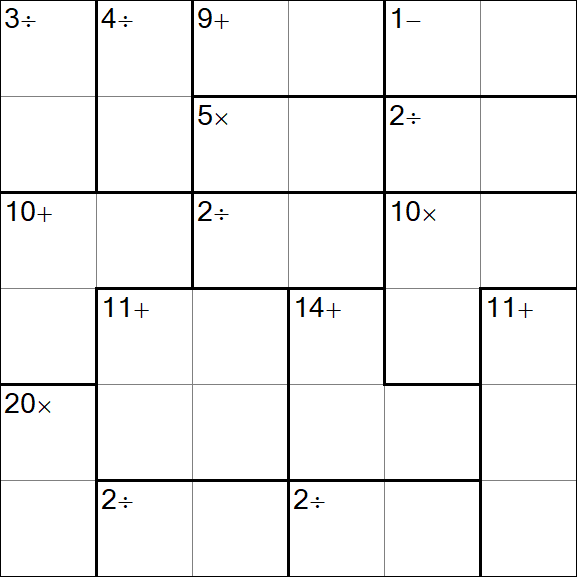 Calcudoku - Easy