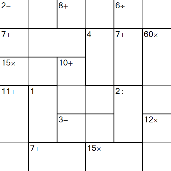 Calcudoku - Easy