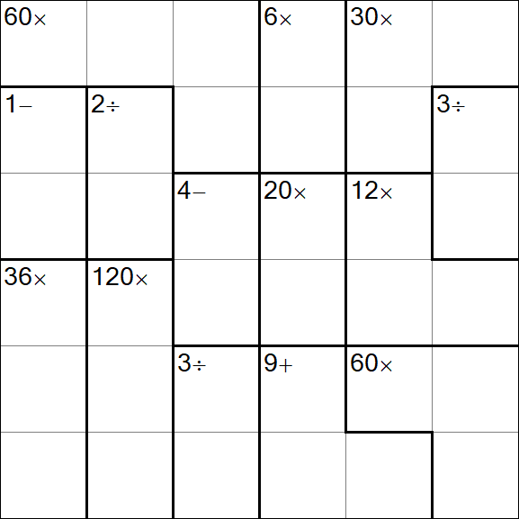Calcudoku - Easy