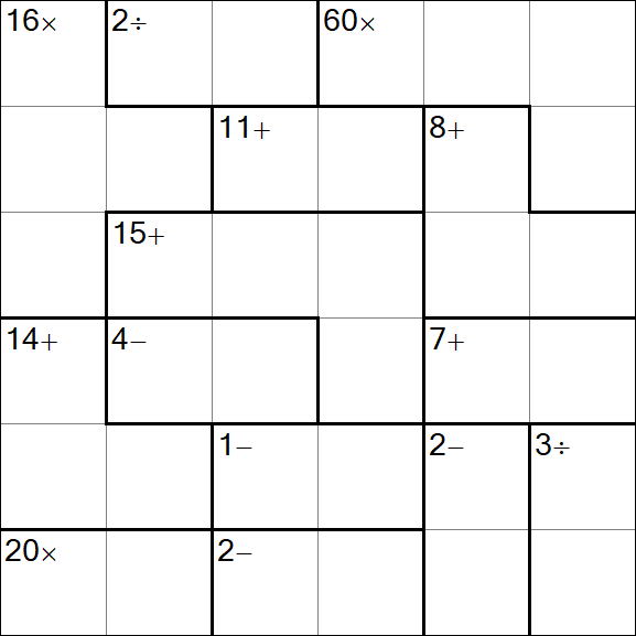 Calcudoku - Easy