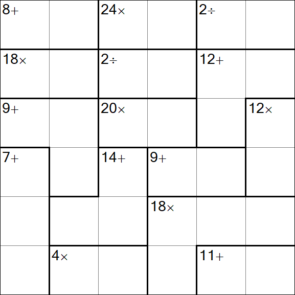 Calcudoku - Easy