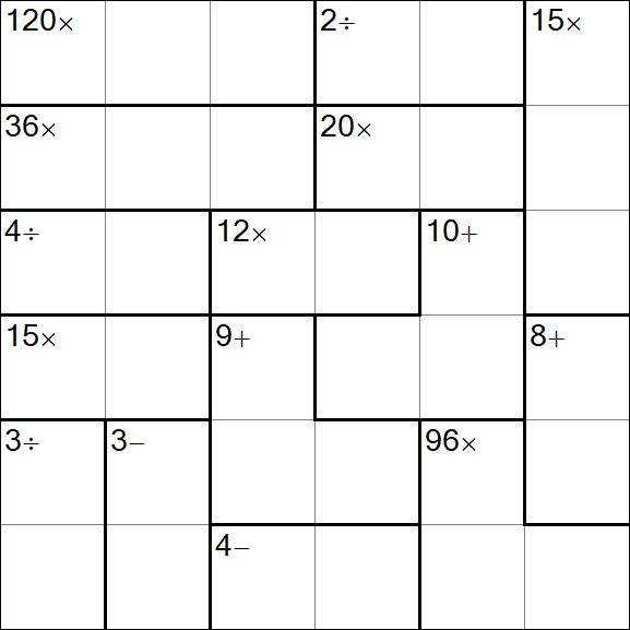 Calcudoku - Easy