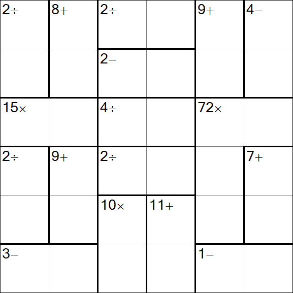 Calcudoku - Easy