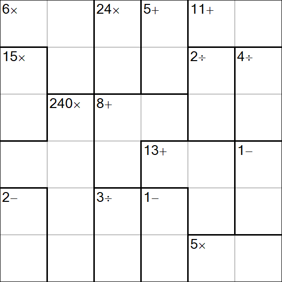 Calcudoku - Easy