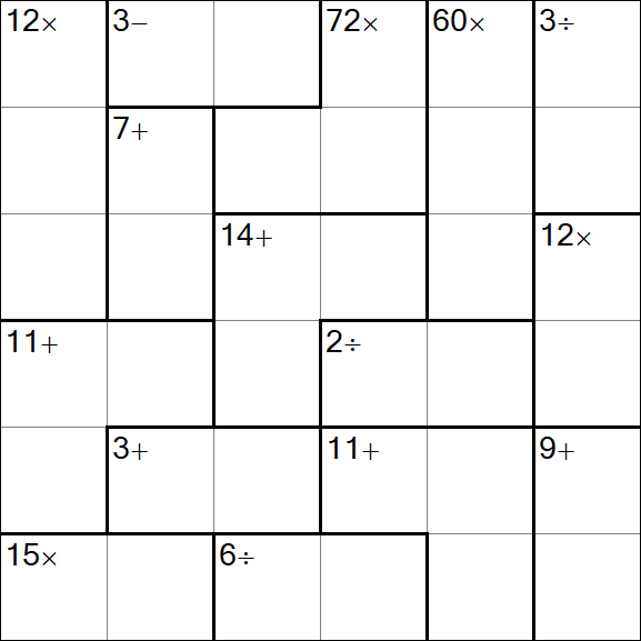 Calcudoku - Easy