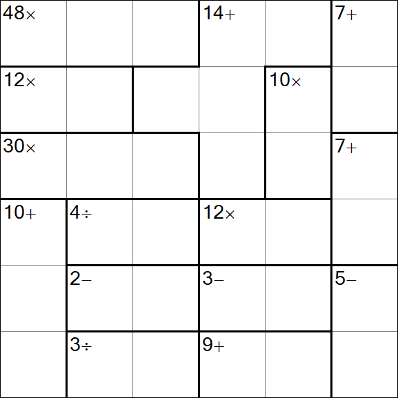 Calcudoku - Easy