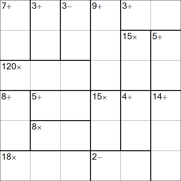 Calcudoku - Easy