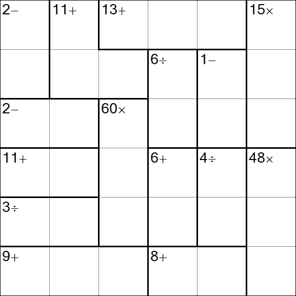 Calcudoku - Einfach