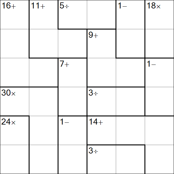 Calcudoku - Easy
