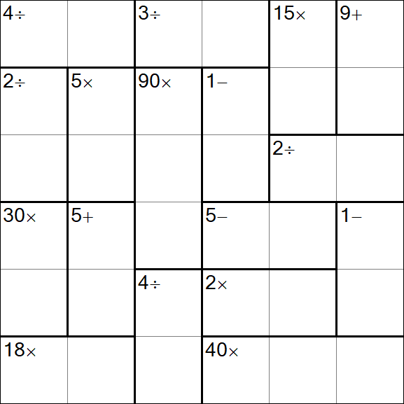 Calcudoku - Easy