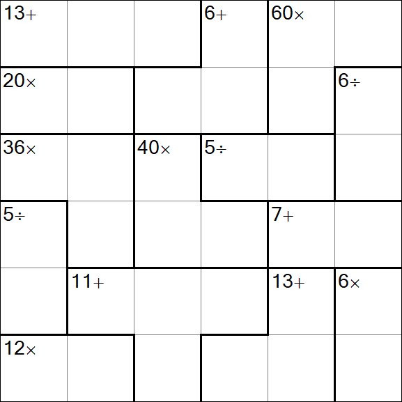 Calcudoku - Einfach