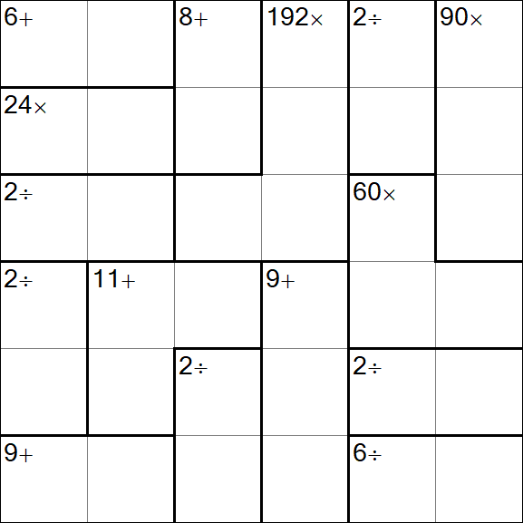 Calcudoku - Easy